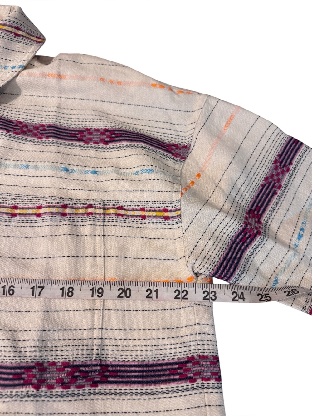 Johnny Was Workshop Embroidered Southwestern Button Up Cotton Blend Size Large - Picture 4 of 8
